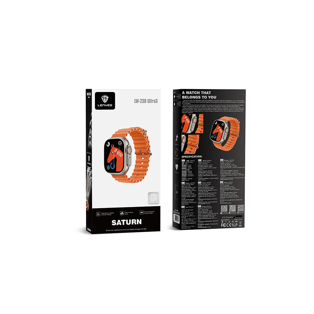 Lenyes LW-238 Ultra3 Saturn Serisi iOS ve Android Uyumlu Akıllı Saat Lenyes LW-238 Ultra3 Saturn Serisi iOS ve Android Uyumlu Akıllı Saat